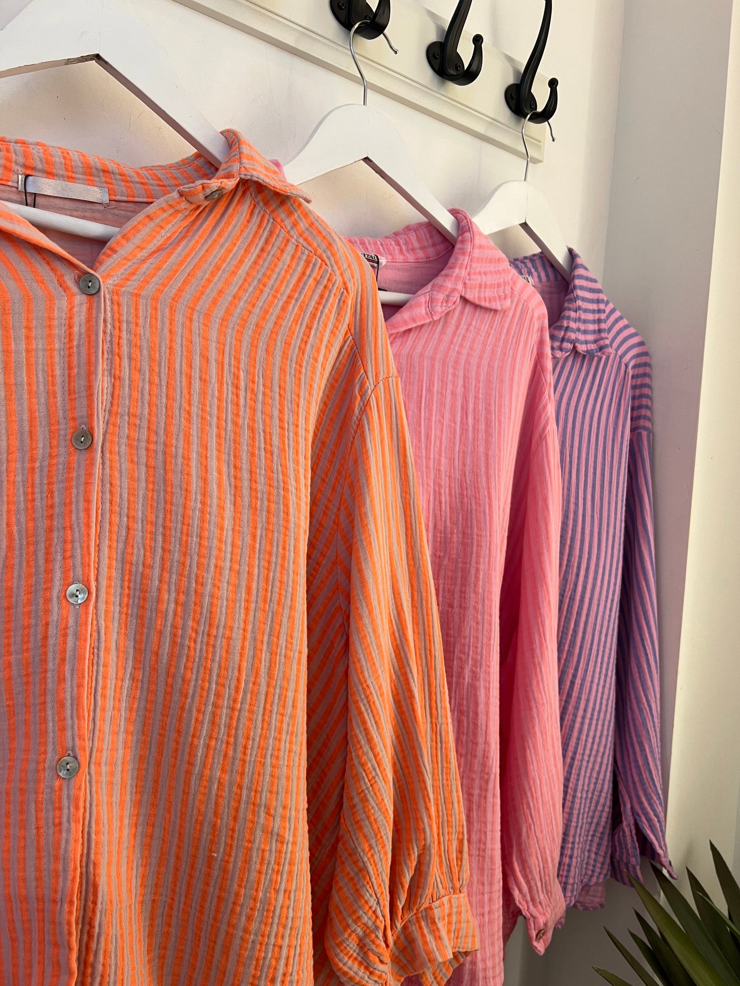 Musselinbluse Leya Stripes