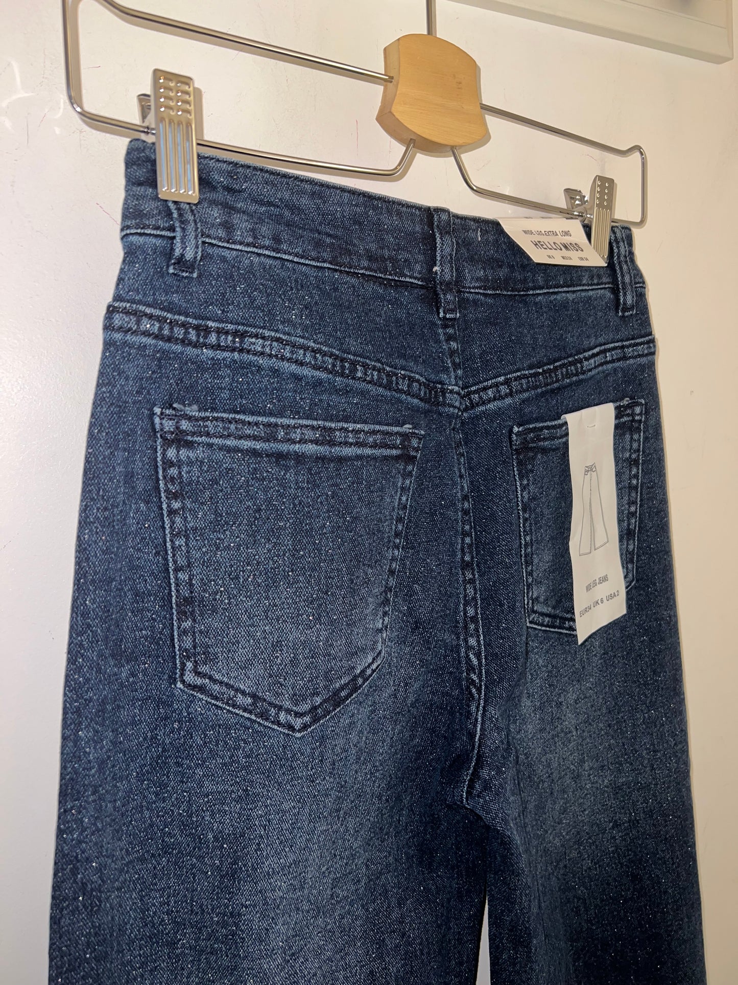 Glitter Staight Jeans Elisa long