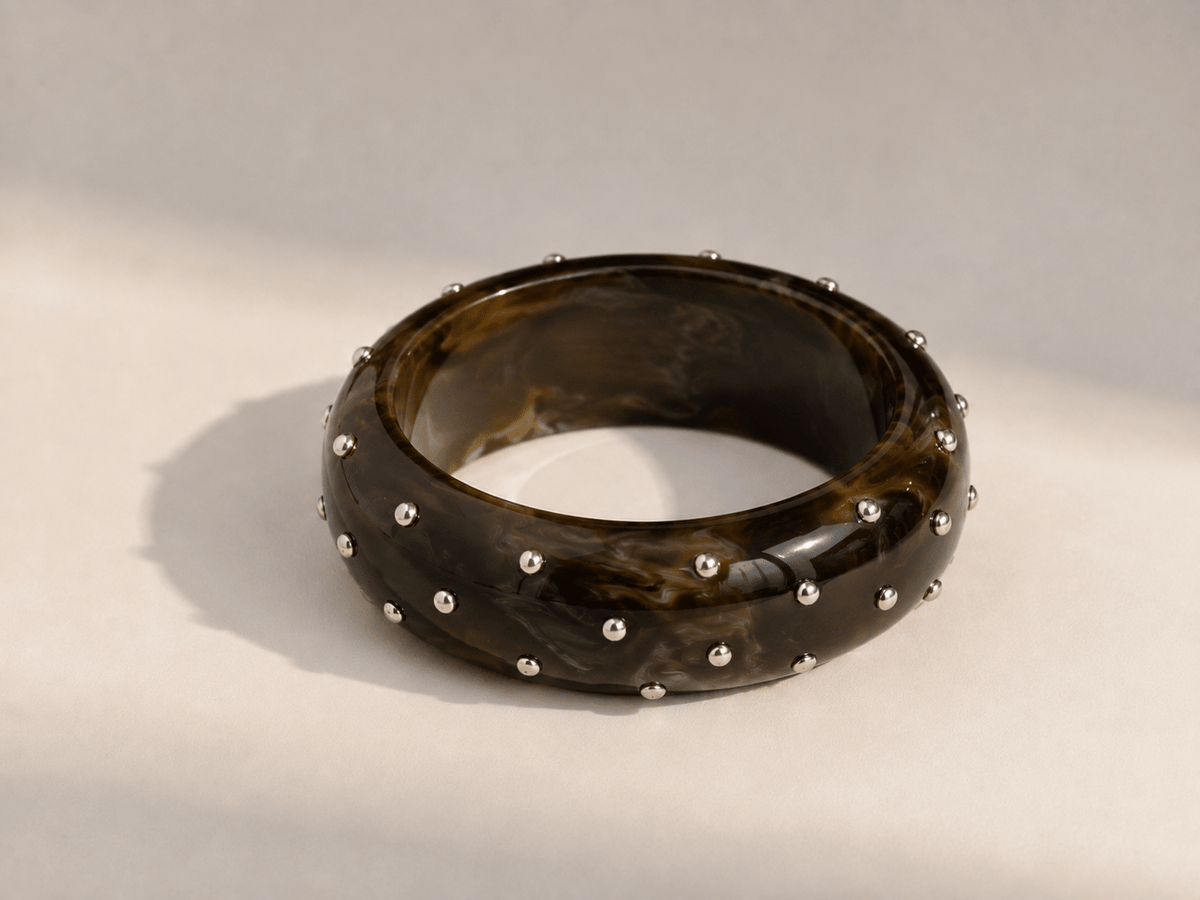 Kunststoffarmreif Nieten Silber - same concept
