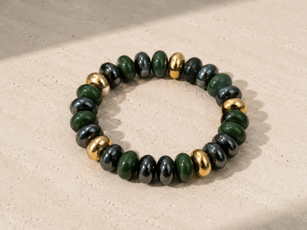 Perlenarmband mit Gold - same concept