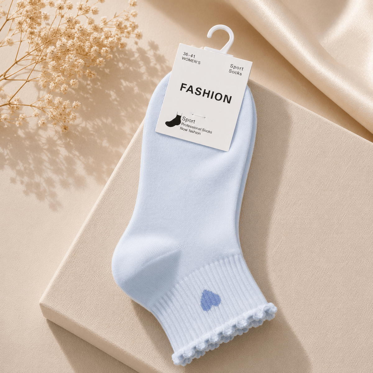 Socken ruffled Heart - same concept