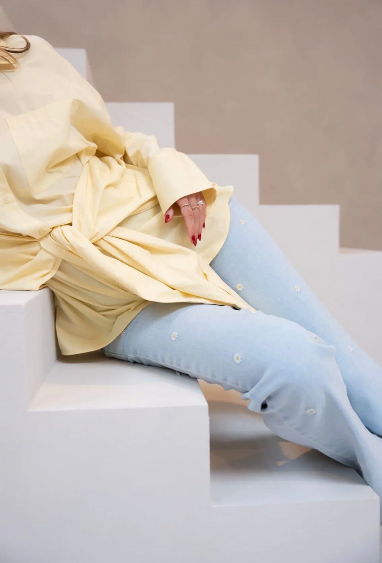 Straight Jeans Elisa Flowers