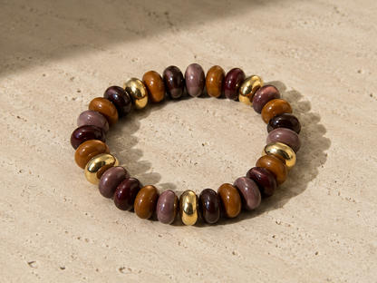 Perlenarmband mit Gold