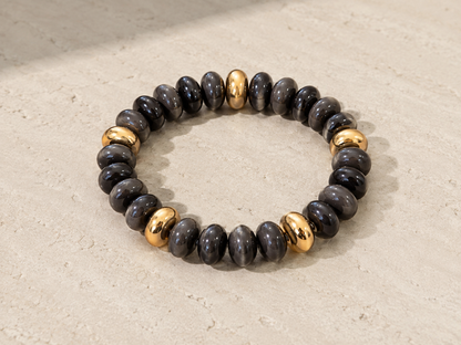 Perlenarmband mit Gold
