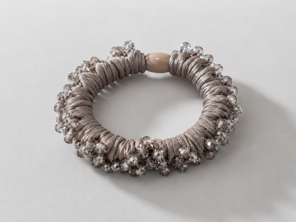Glitzer-Haargummi mit Kunststoffperle