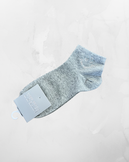 Socken Glitter Smiley