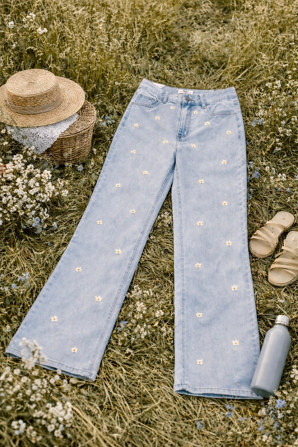 Straight Jeans Elisa Flowers