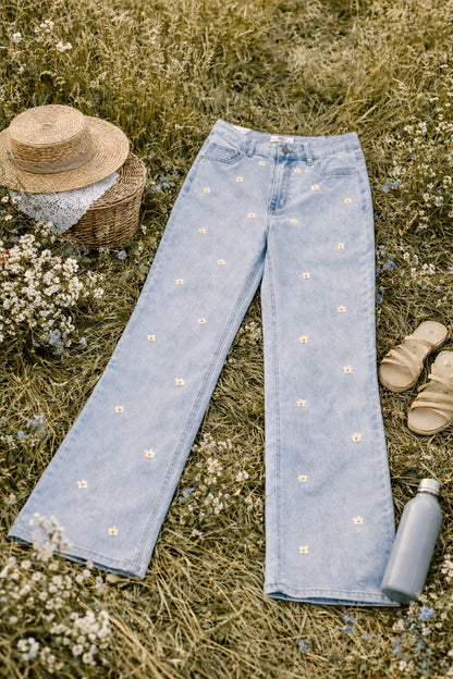 Straight Jeans Elisa Flowers