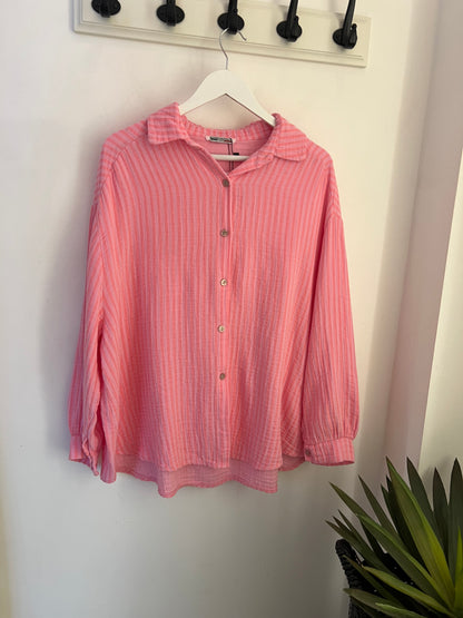 Musselinbluse Leya Stripes
