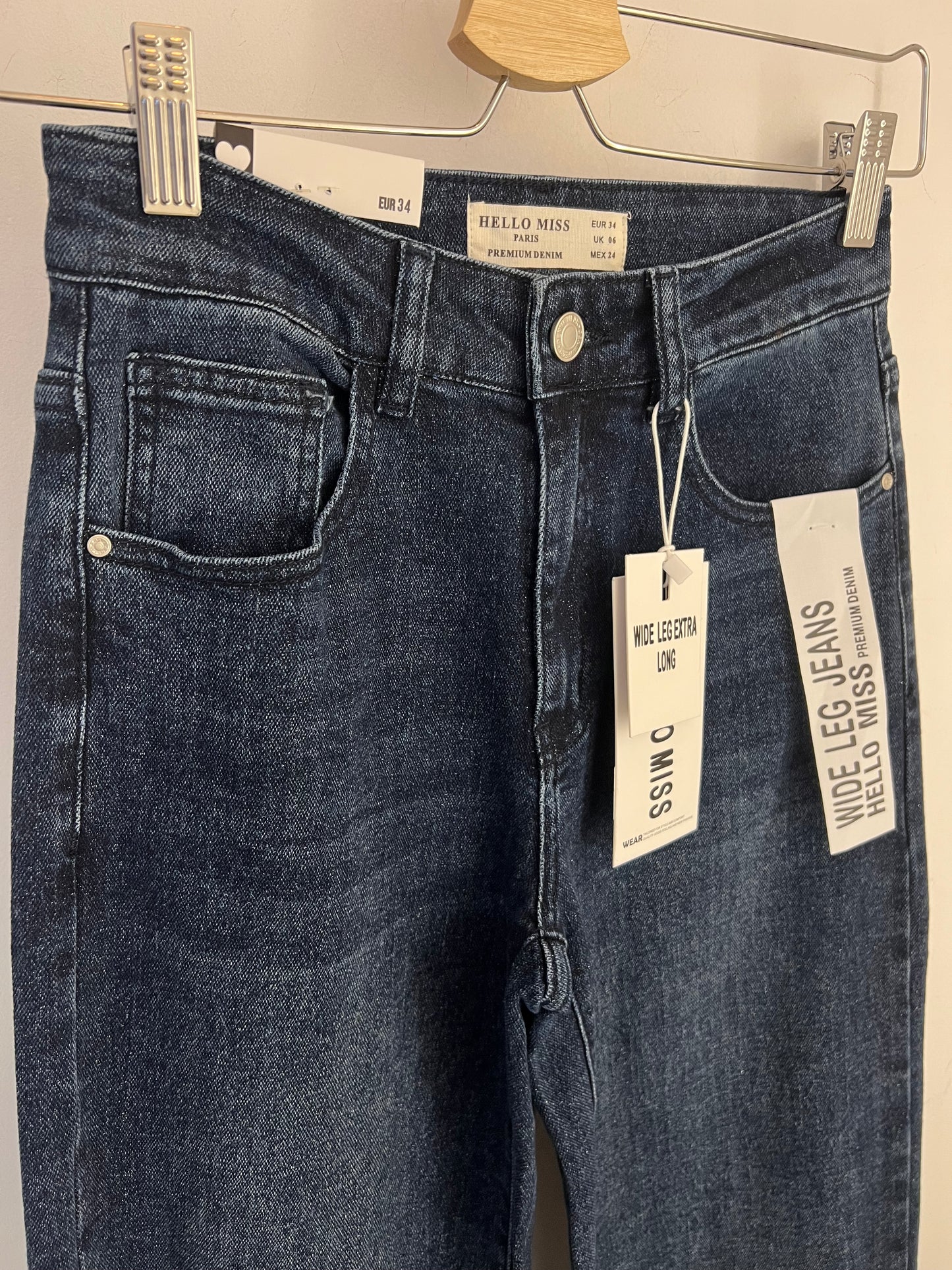 Glitter Staight Jeans Elisa long