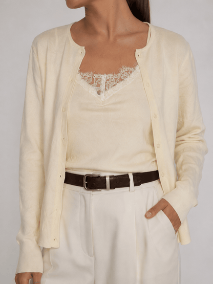 Cardigan mit Spitzentop - same concept