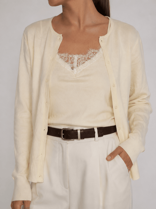 Cardigan mit Spitzentop - same concept