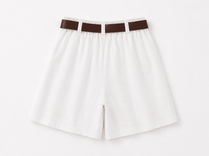 Leinenshort mit Gürtel - same concept