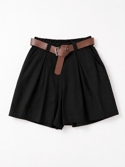 Leinenshort mit Gürtel - same concept