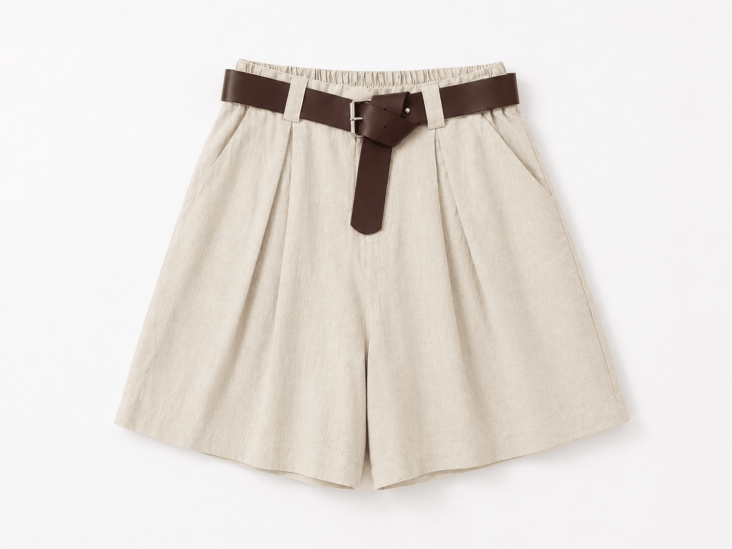 Leinenshort mit Gürtel - same concept