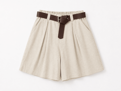Leinenshort mit Gürtel - same concept