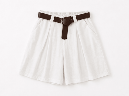 Leinenshort mit Gürtel - same concept