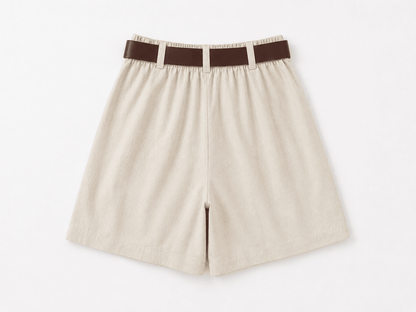 Leinenshort mit Gürtel - same concept