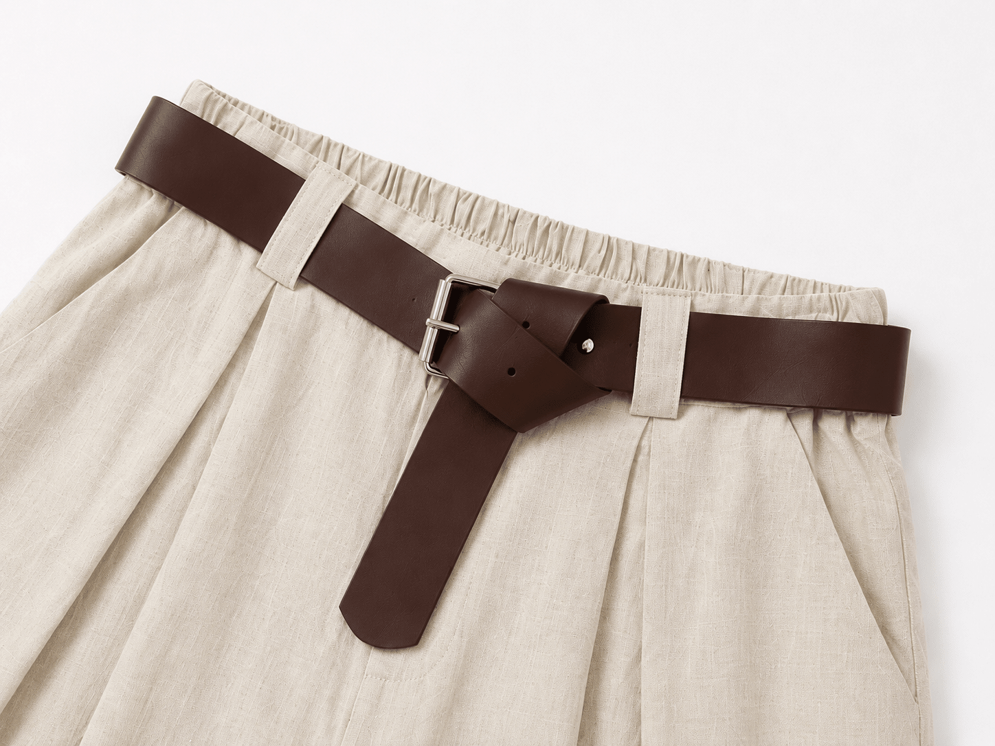 Leinenshort mit Gürtel - same concept