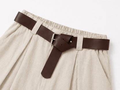 Leinenshort mit Gürtel - same concept