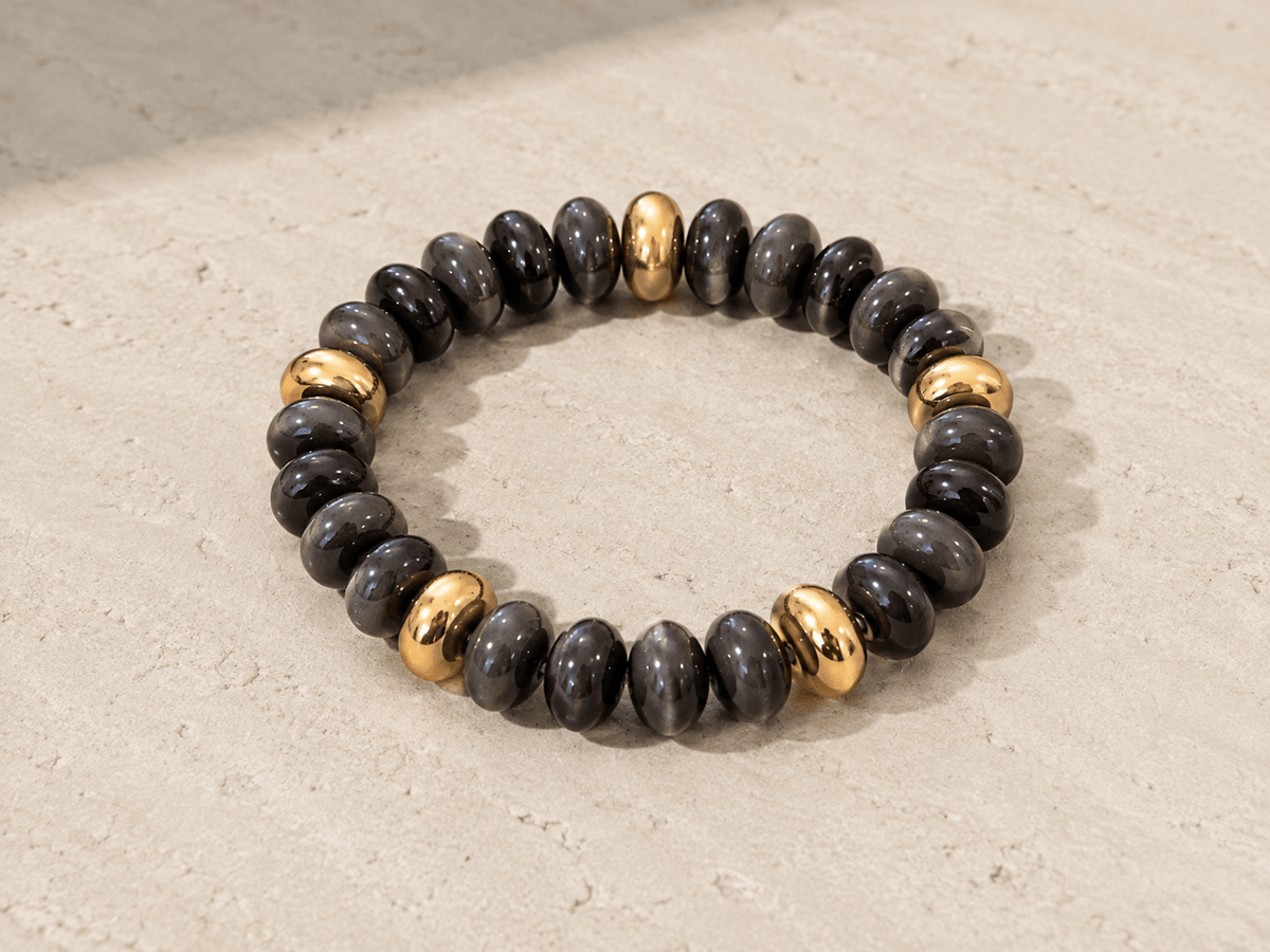 Perlenarmband mit Gold - same concept