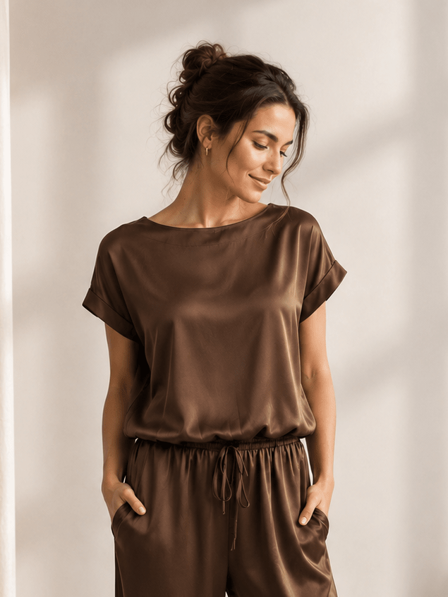 Satiniertes T-Shirt Valerie - same concept