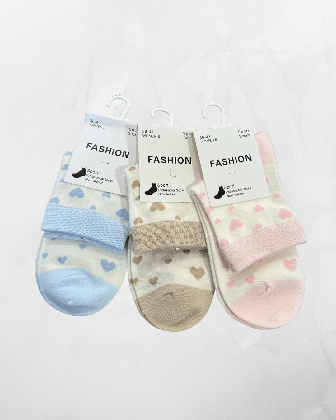 Socken Pastel Hearts - same concept