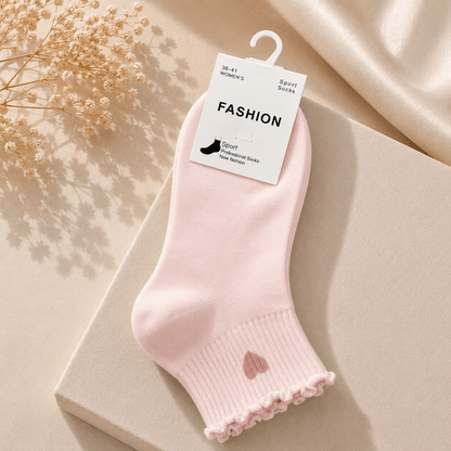 Socken ruffled Heart - same concept