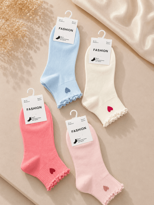 Socken ruffled Heart - same concept