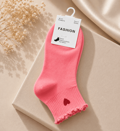 Socken ruffled Heart - same concept