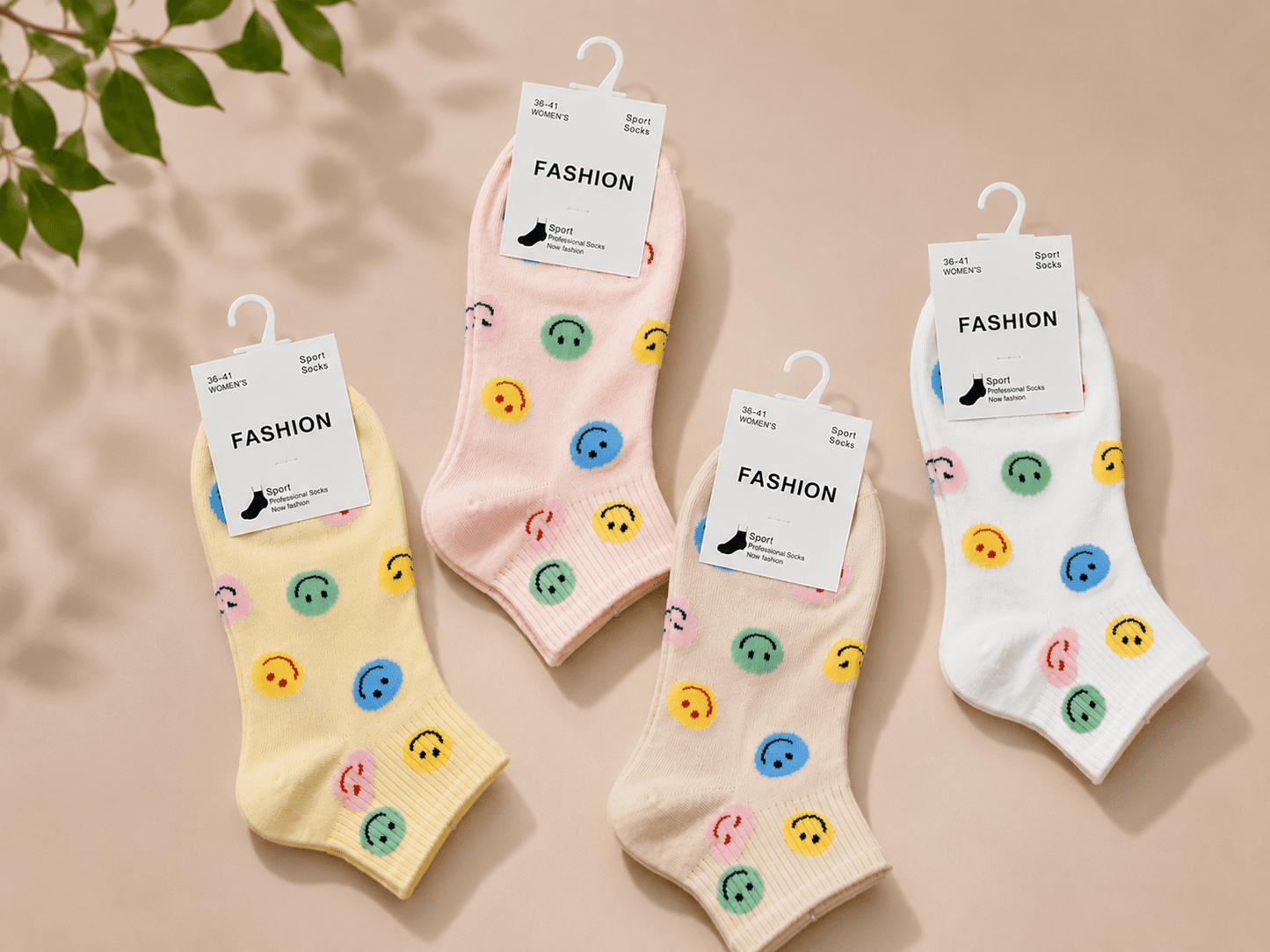 Socken Smileys bunt - same concept