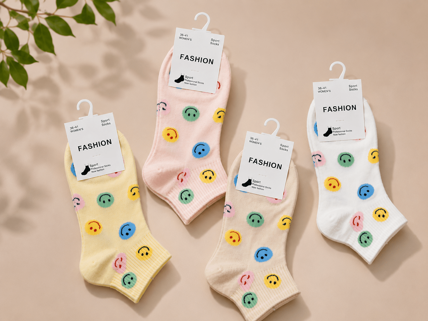 Socken Smileys bunt - same concept