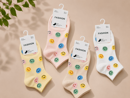 Socken Smileys bunt - same concept