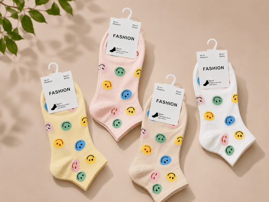 Socken Smileys bunt - same concept
