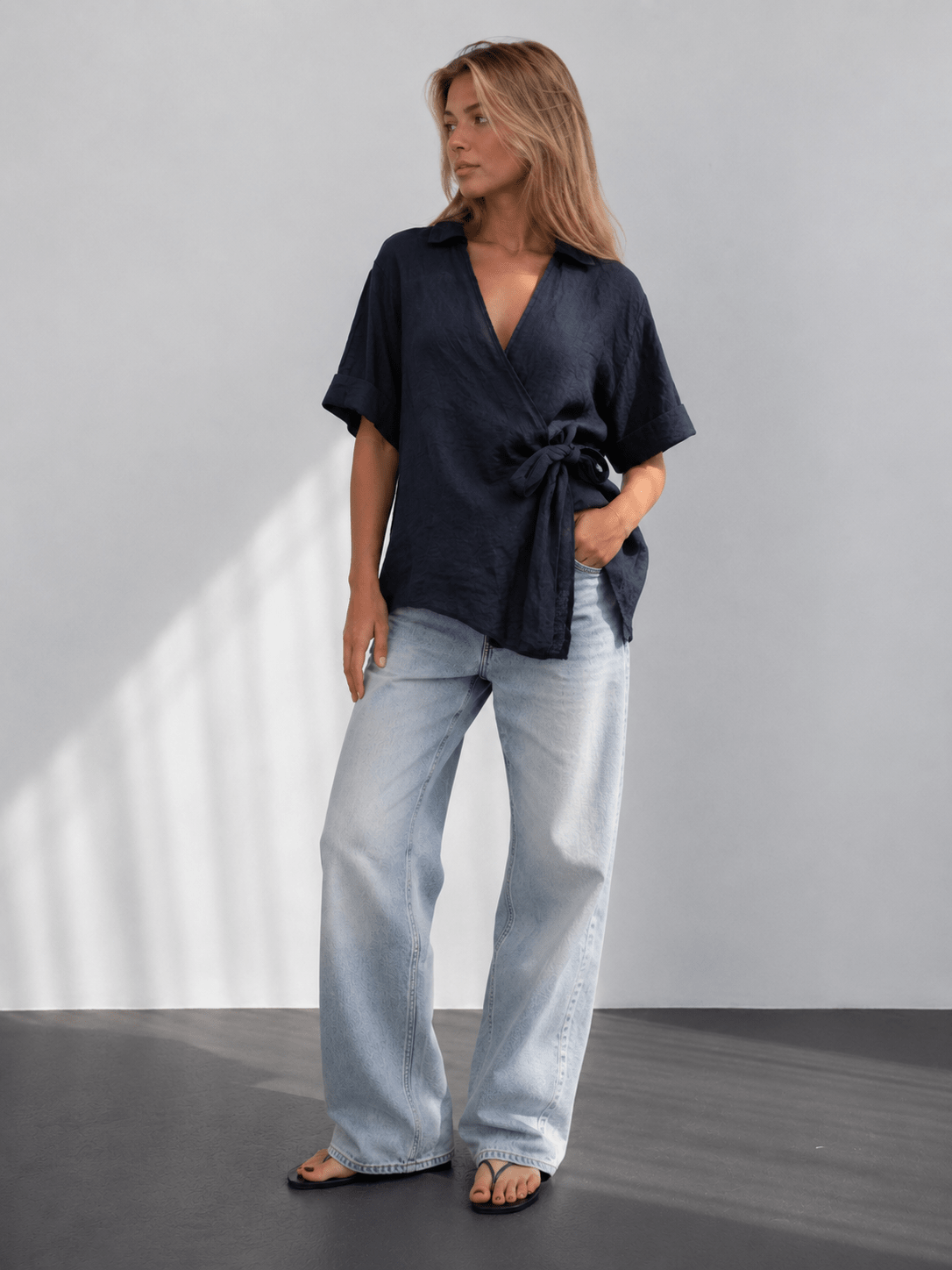Wickel-Leinenbluse Katja - same concept